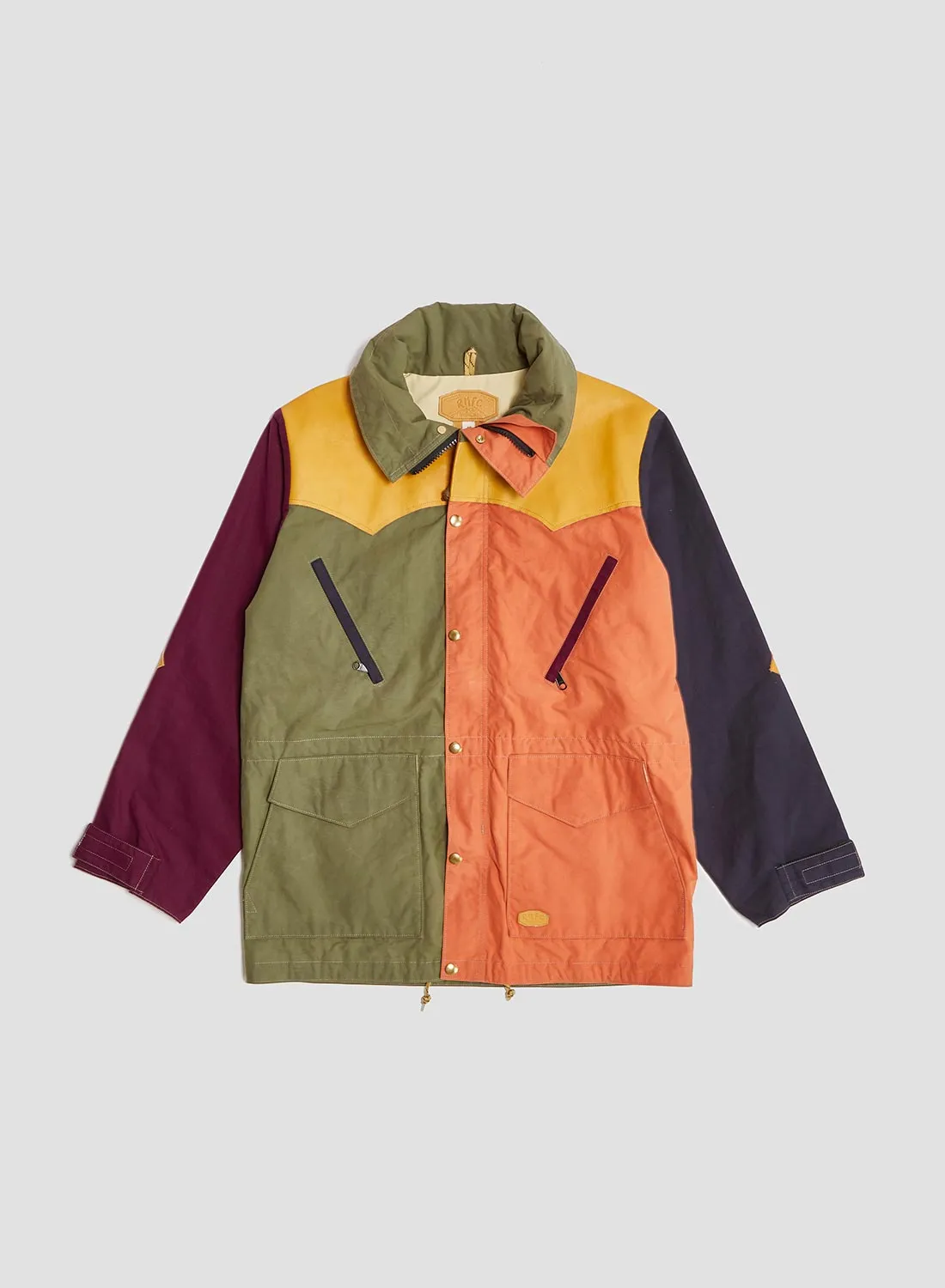 Rocky Mountain Featherbed x Nigel Cabourn Mountain Parka Dry Wax in Multicolour sold by Nigel Cabourn