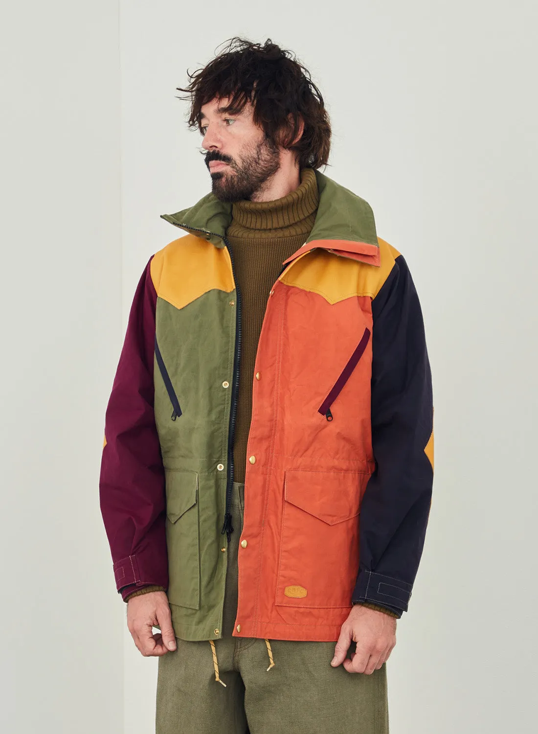 Rocky Mountain Featherbed x Nigel Cabourn Mountain Parka Dry Wax in Multicolour sold by Nigel Cabourn product image thumbnail 2