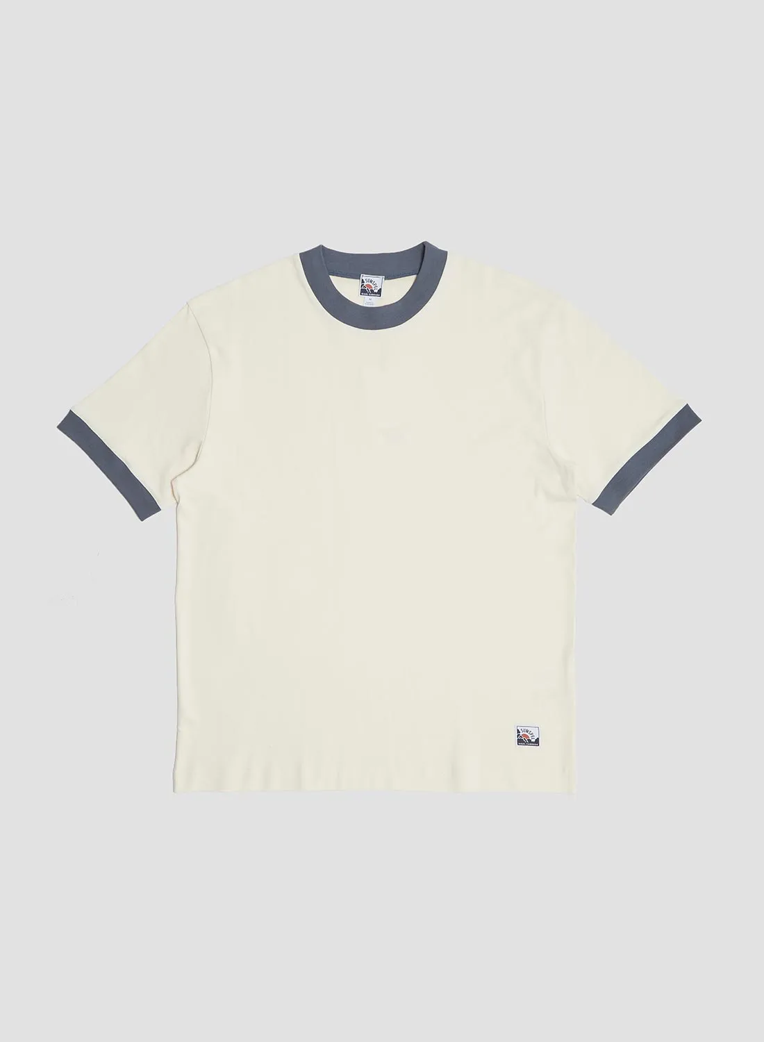 Nigel Cabourn x Sunspel Relaxed Heavyweight Supima Ringer T-Shirt in Undyed sold by Nigel Cabourn