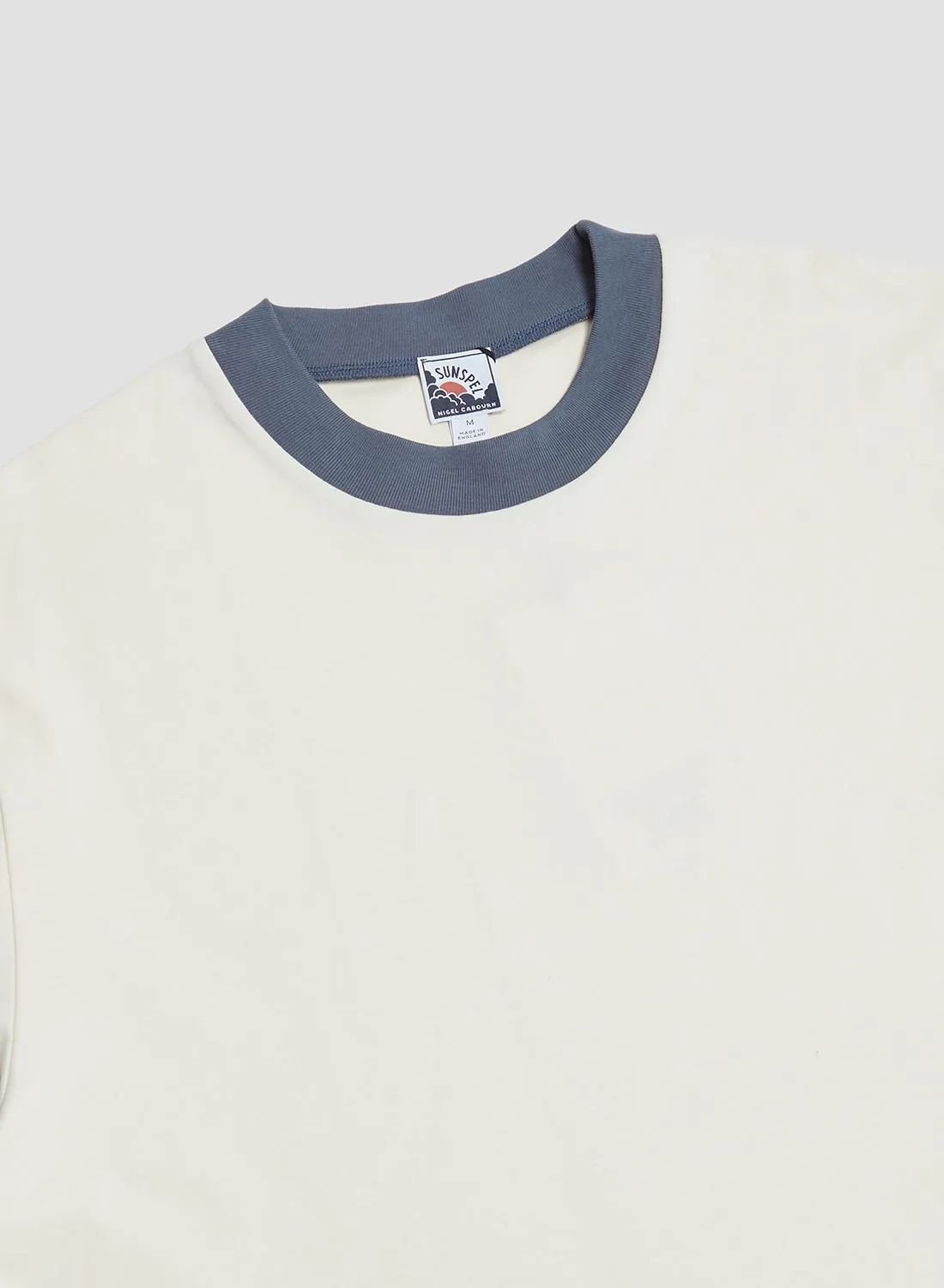 Nigel Cabourn x Sunspel Relaxed Heavyweight Supima Ringer T-Shirt in Undyed sold by Nigel Cabourn product image thumbnail 2