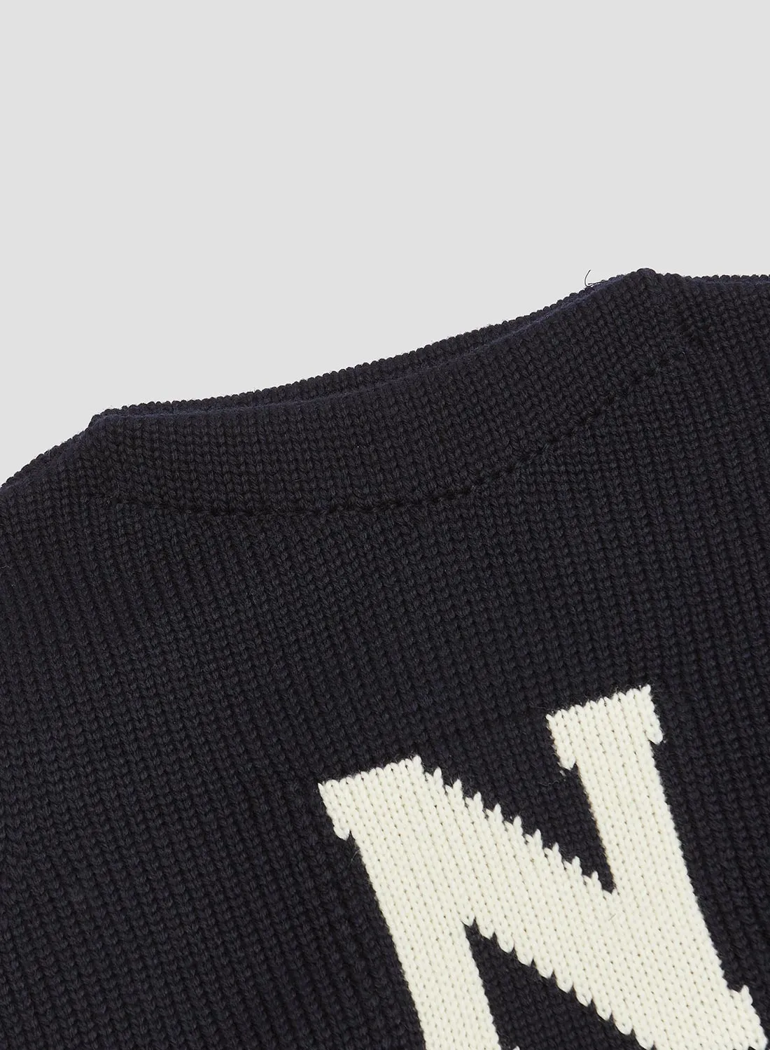 Nigel Cabourn x Sunspel English Wide Neck Merino Jumper in Navy sold by Nigel Cabourn product image thumbnail 5