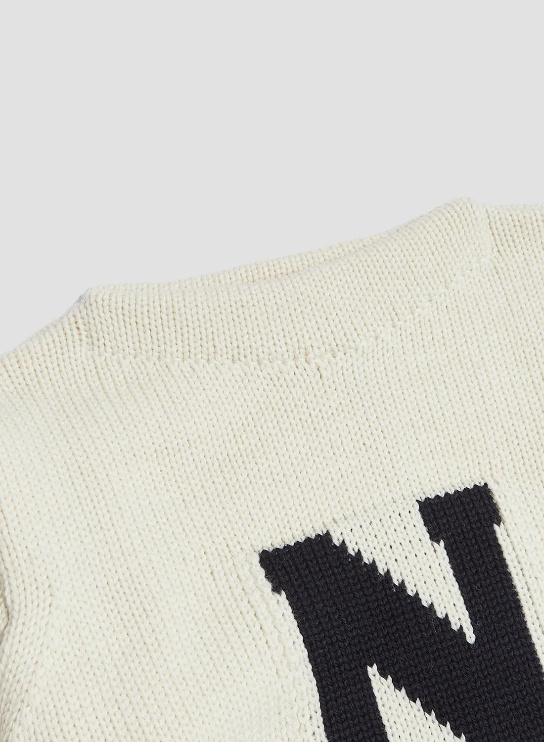 Nigel Cabourn x Sunspel English Wide Neck Merino Jumper in Ecru sold by Nigel Cabourn product image thumbnail 5