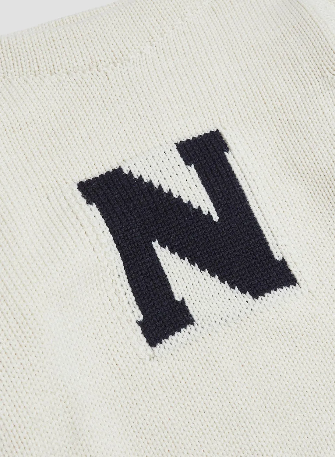 Nigel Cabourn x Sunspel English Wide Neck Merino Jumper in Ecru sold by Nigel Cabourn product image thumbnail 2