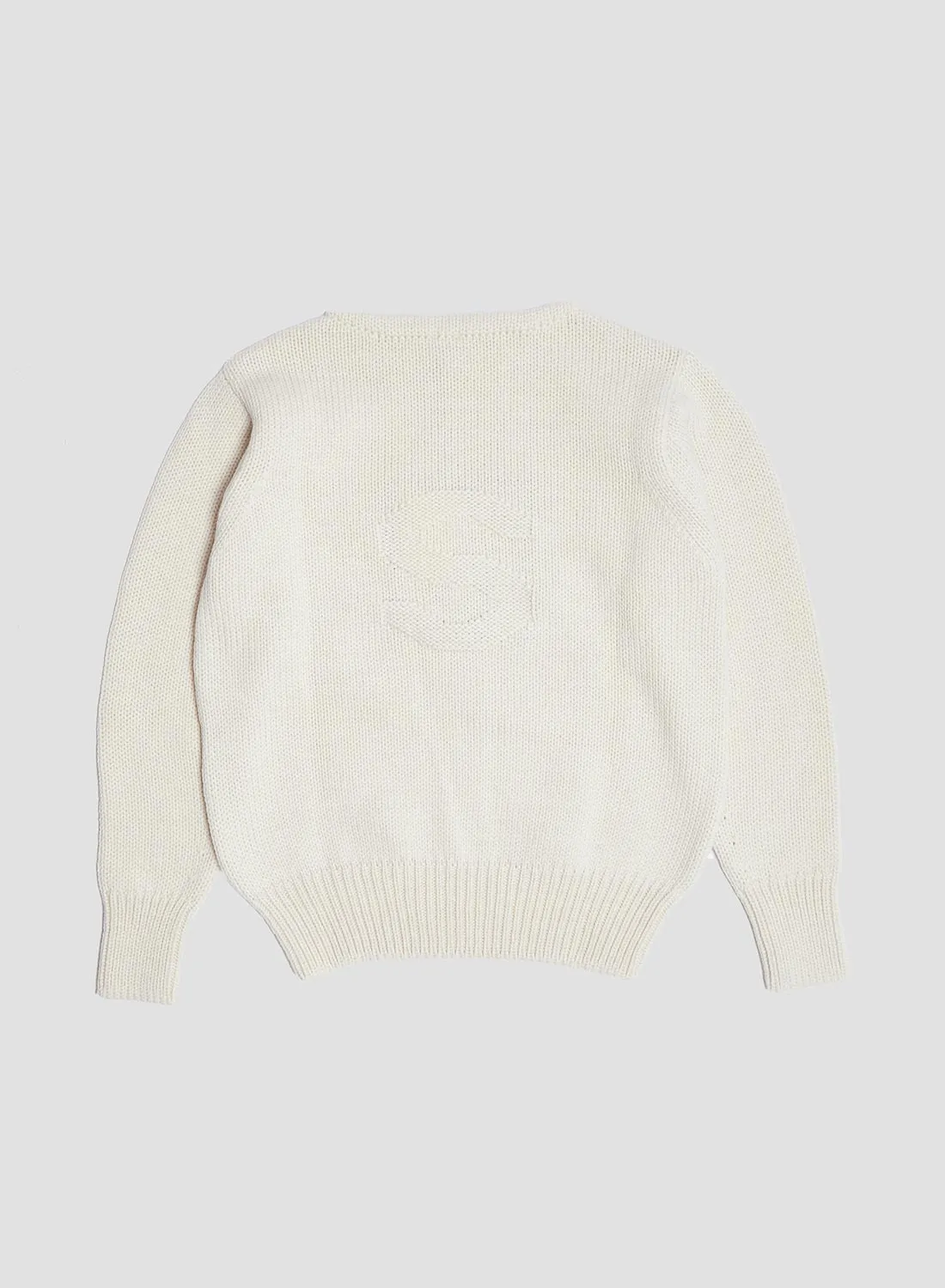 Nigel Cabourn x Sunspel English Wide Neck Merino Jumper in Ecru sold by Nigel Cabourn product image thumbnail 3