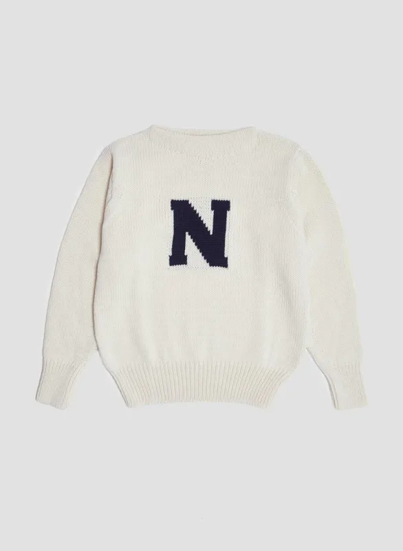 Nigel Cabourn x Sunspel English Wide Neck Merino Jumper in Ecru made by Nigel Cabourn