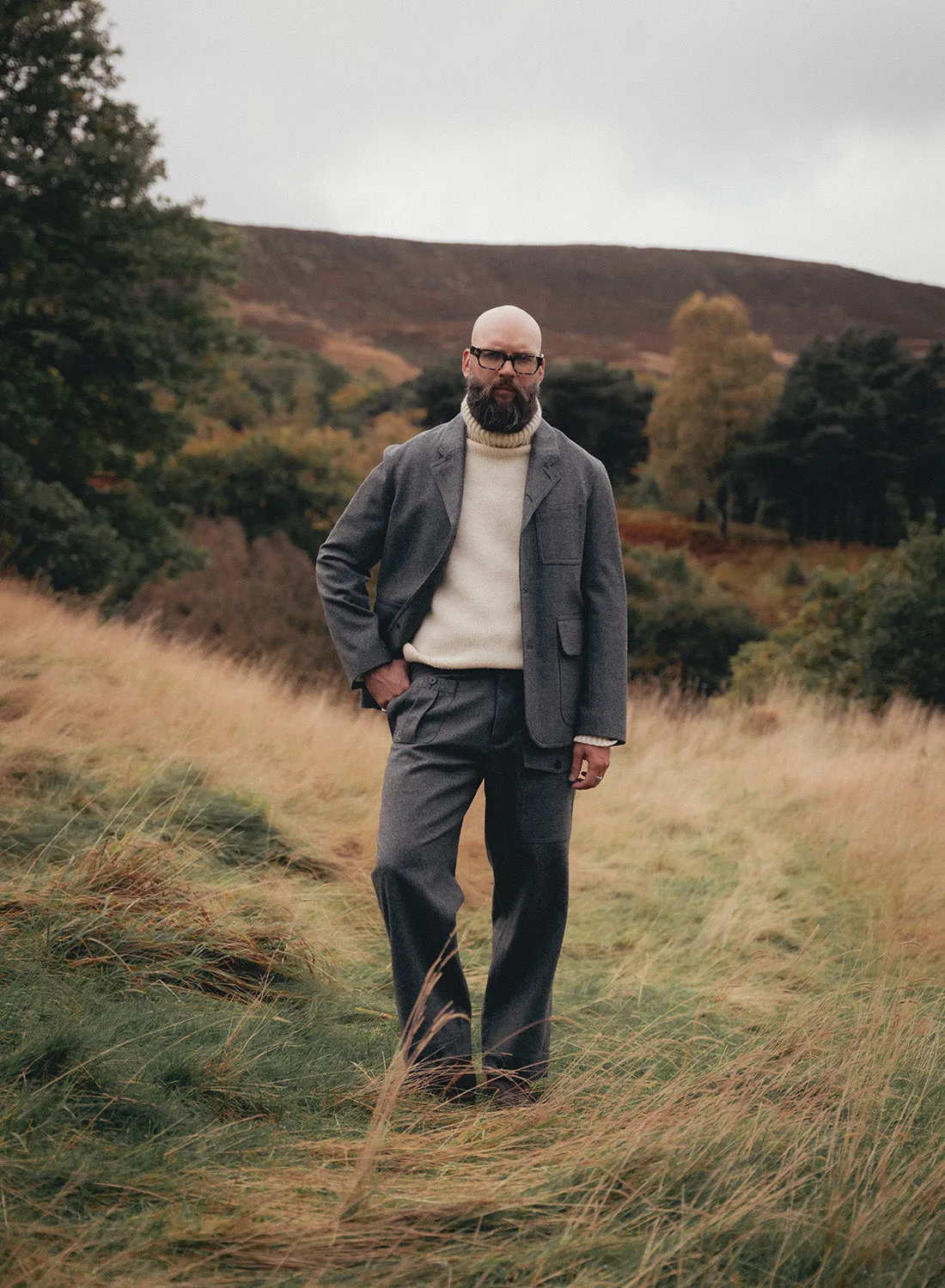 Sandy Irvine Jacket in Grey Flannel sold by Nigel Cabourn product image thumbnail 2
