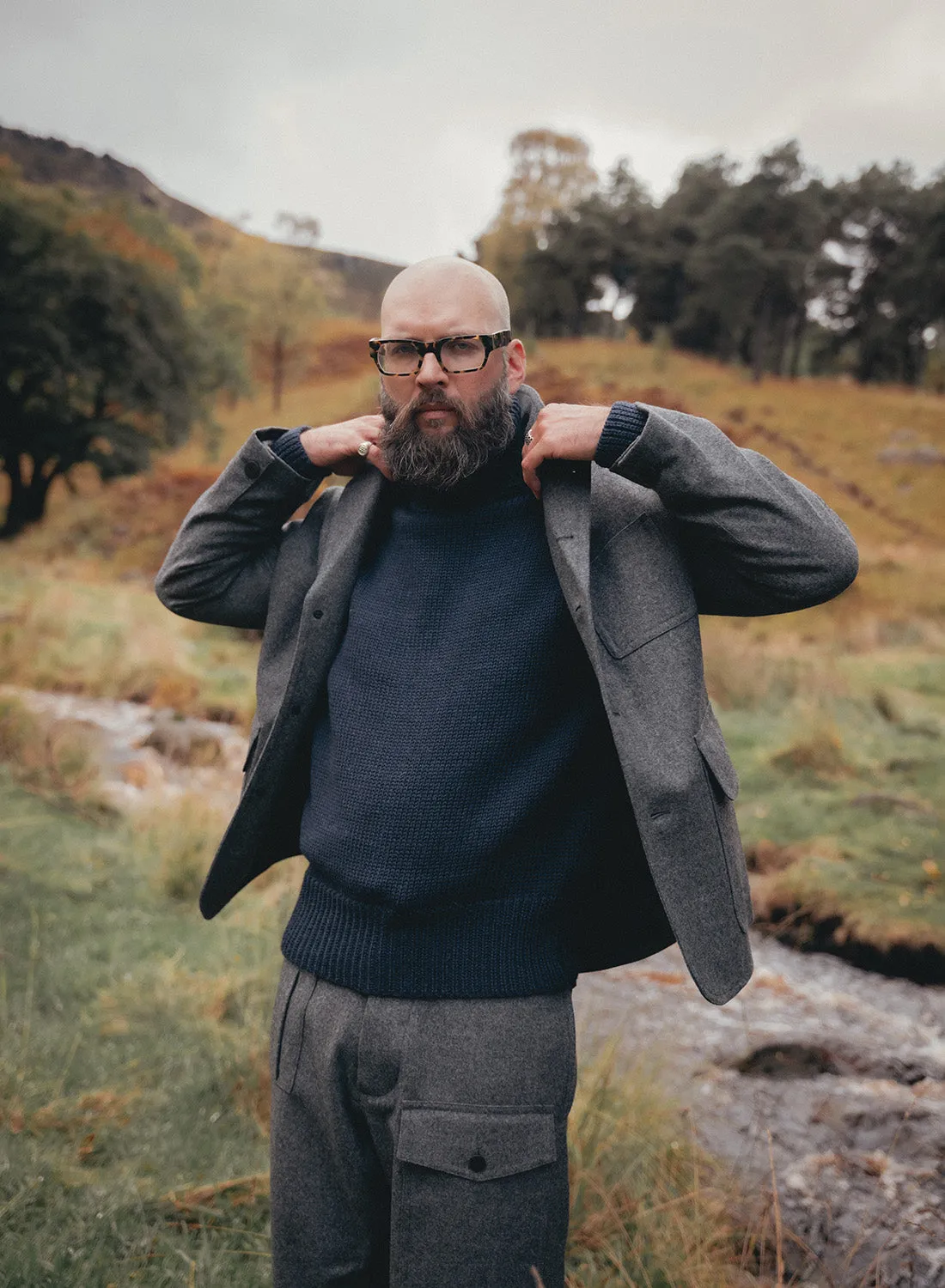 Sandy Irvine Jacket in Grey Flannel sold by Nigel Cabourn product image thumbnail 3