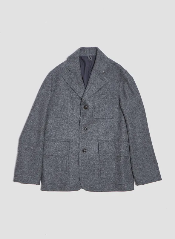 Sandy Irvine Jacket in Grey Flannel made by Nigel Cabourn