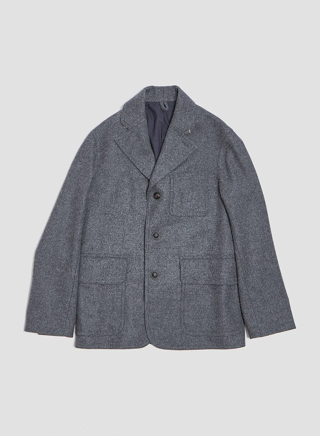Sandy Irvine Jacket in Grey Flannel sold by Nigel Cabourn