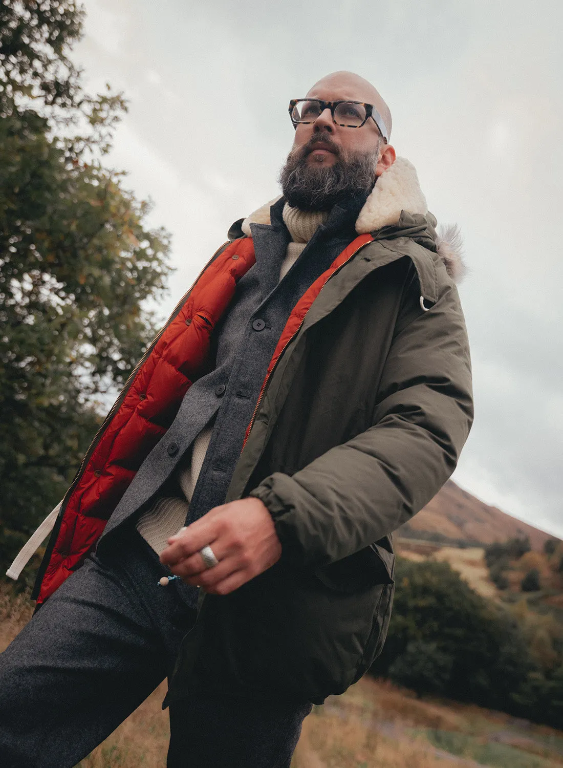 Everest Parka in Olive sold by Nigel Cabourn product image thumbnail 2