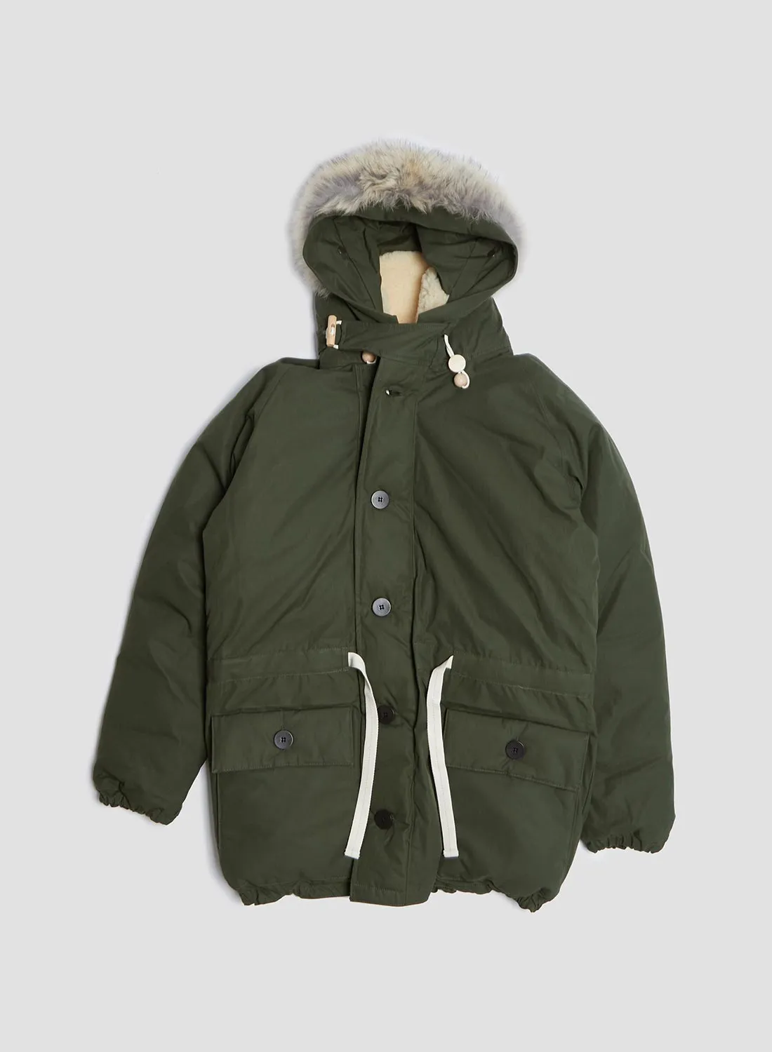 Everest Parka in Olive sold by Nigel Cabourn