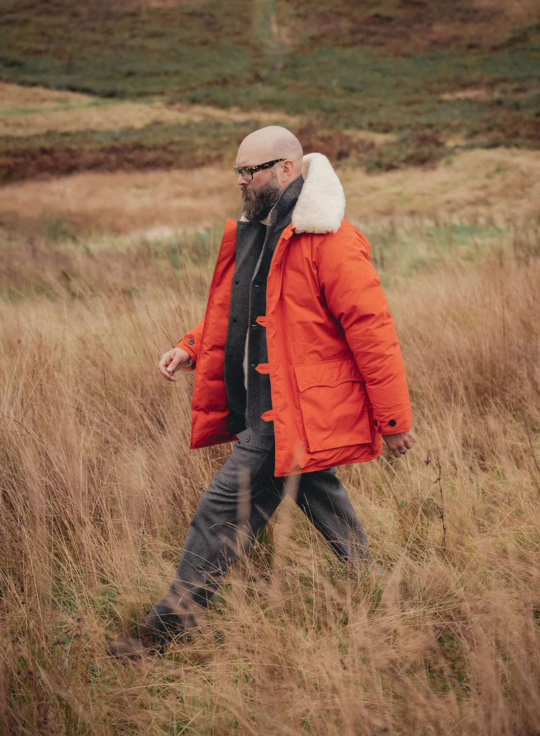 Finch Parka in Orange sold by Nigel Cabourn product image thumbnail 3