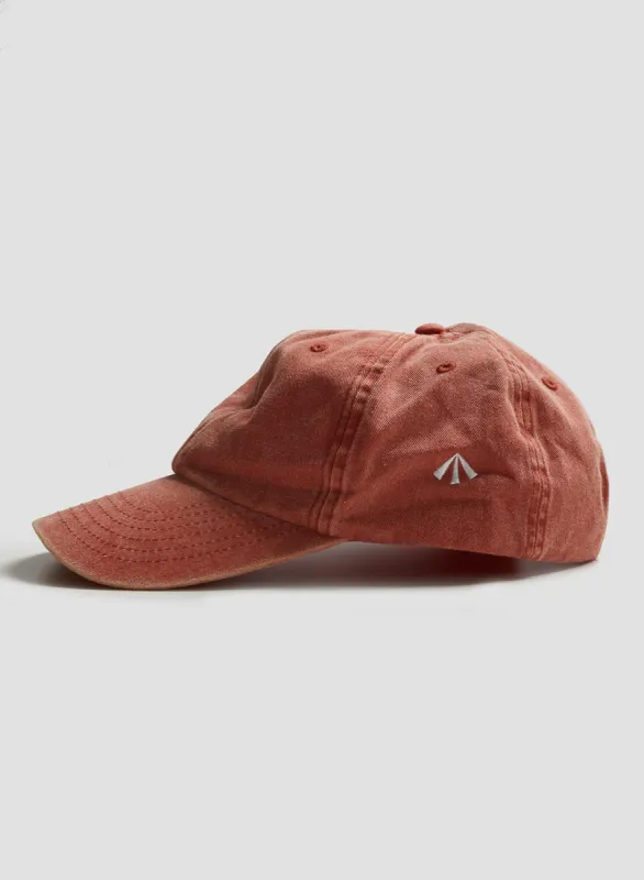 Vintage 6 Panel Cap in Washed Orange sold by Nigel Cabourn