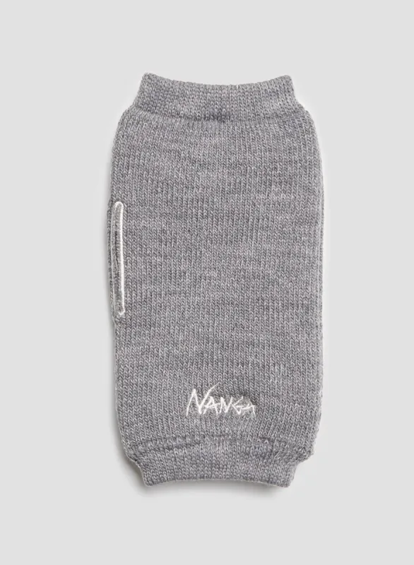 Nanga Warm Pile Room Wrist Gaiter in Grey made by Nigel Cabourn