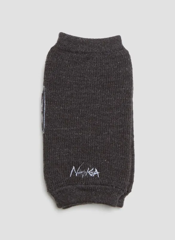 Nanga Warm Pile Room Wrist Gaiter in Black made by Nigel Cabourn