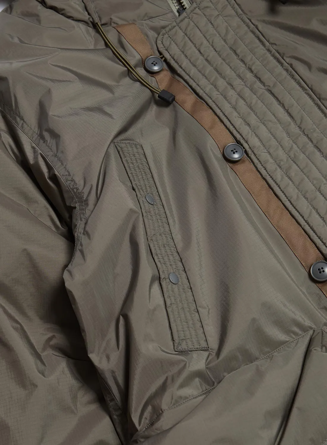 Nanga Aurora Tex Down Field Half Coat in Mocha Grey sold by Nigel Cabourn product image thumbnail 5