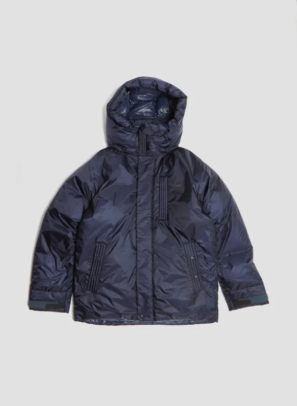 Nanga Aurora Tex Light Utility Down Jacket in Dark Navy sold by Nigel Cabourn