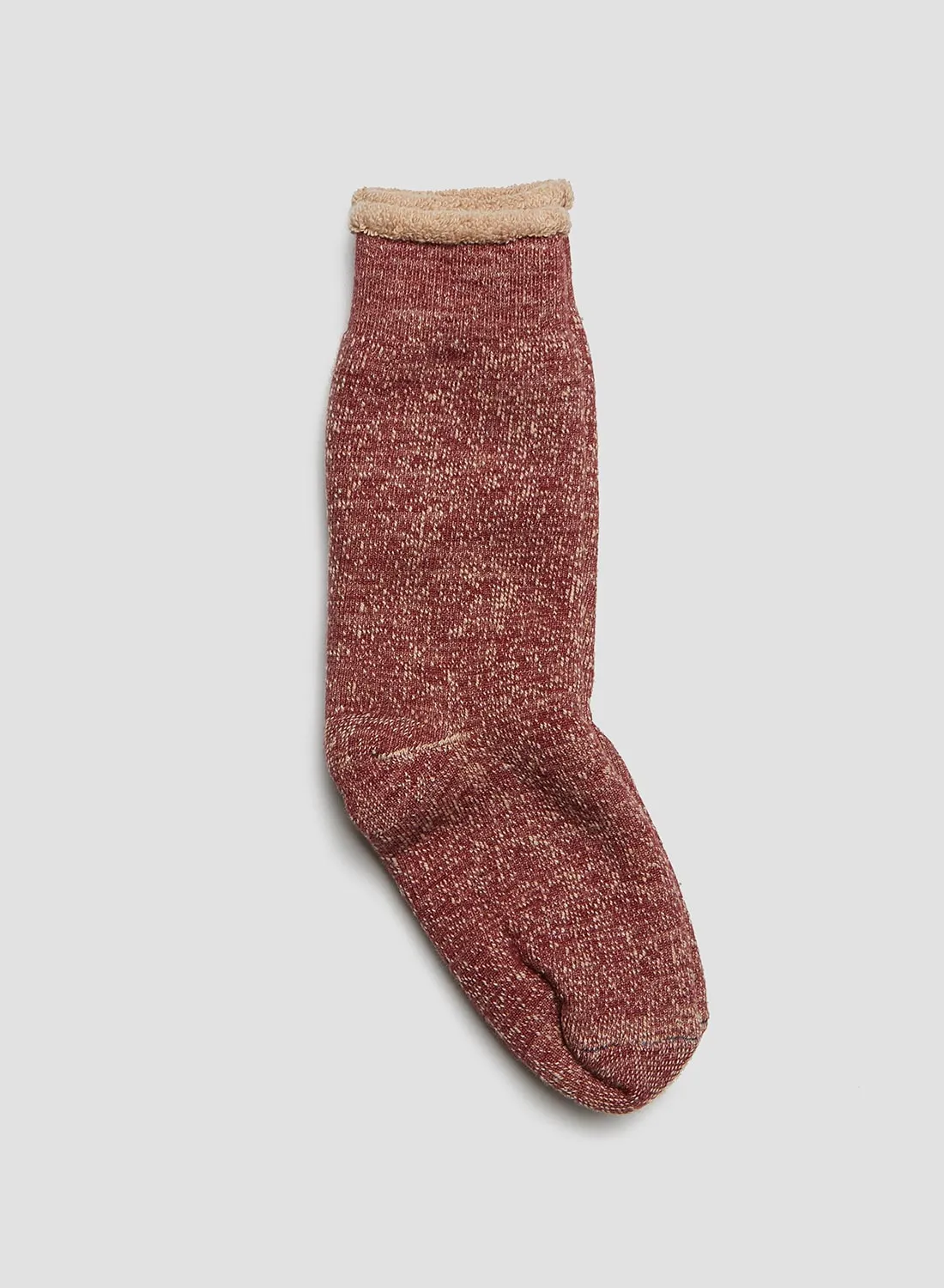Rototo Double Face Crew Sock in Dark Red/Brown sold by Nigel Cabourn product image thumbnail 3