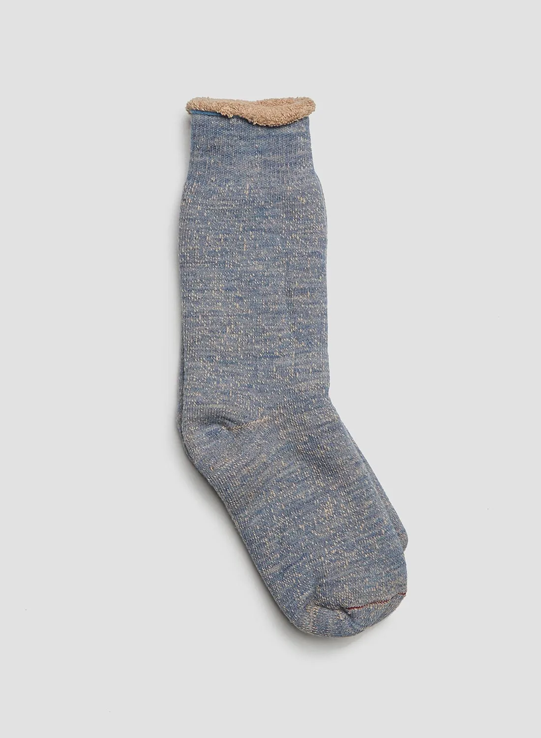 Rototo Double Face Crew Sock in Blue/Brown sold by Nigel Cabourn product image thumbnail 3