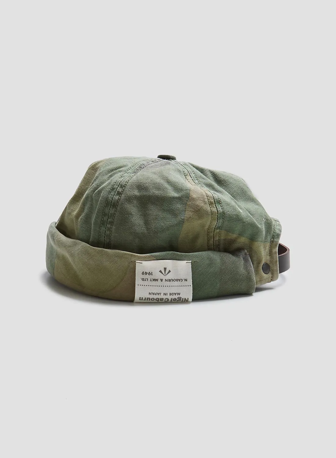 Roll Cap Fade Camo in Green sold by Nigel Cabourn