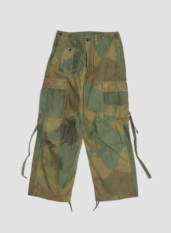 Army Cargo Pant Fade Camo in Green sold by Nigel Cabourn