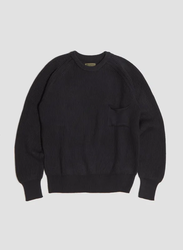 Mountaineer Crew Knit in Charcoal Grey sold by Nigel Cabourn