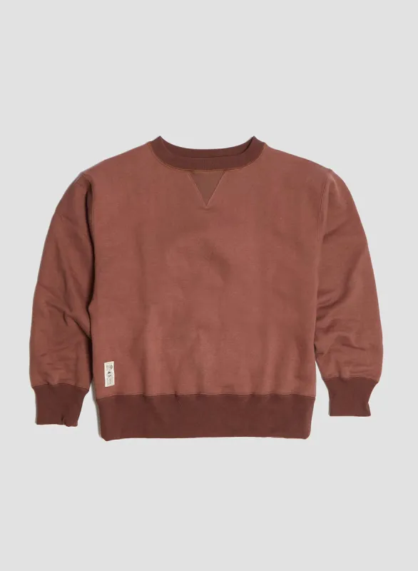 50's Crew Neck 20.5oz in Burgundy sold by Nigel Cabourn