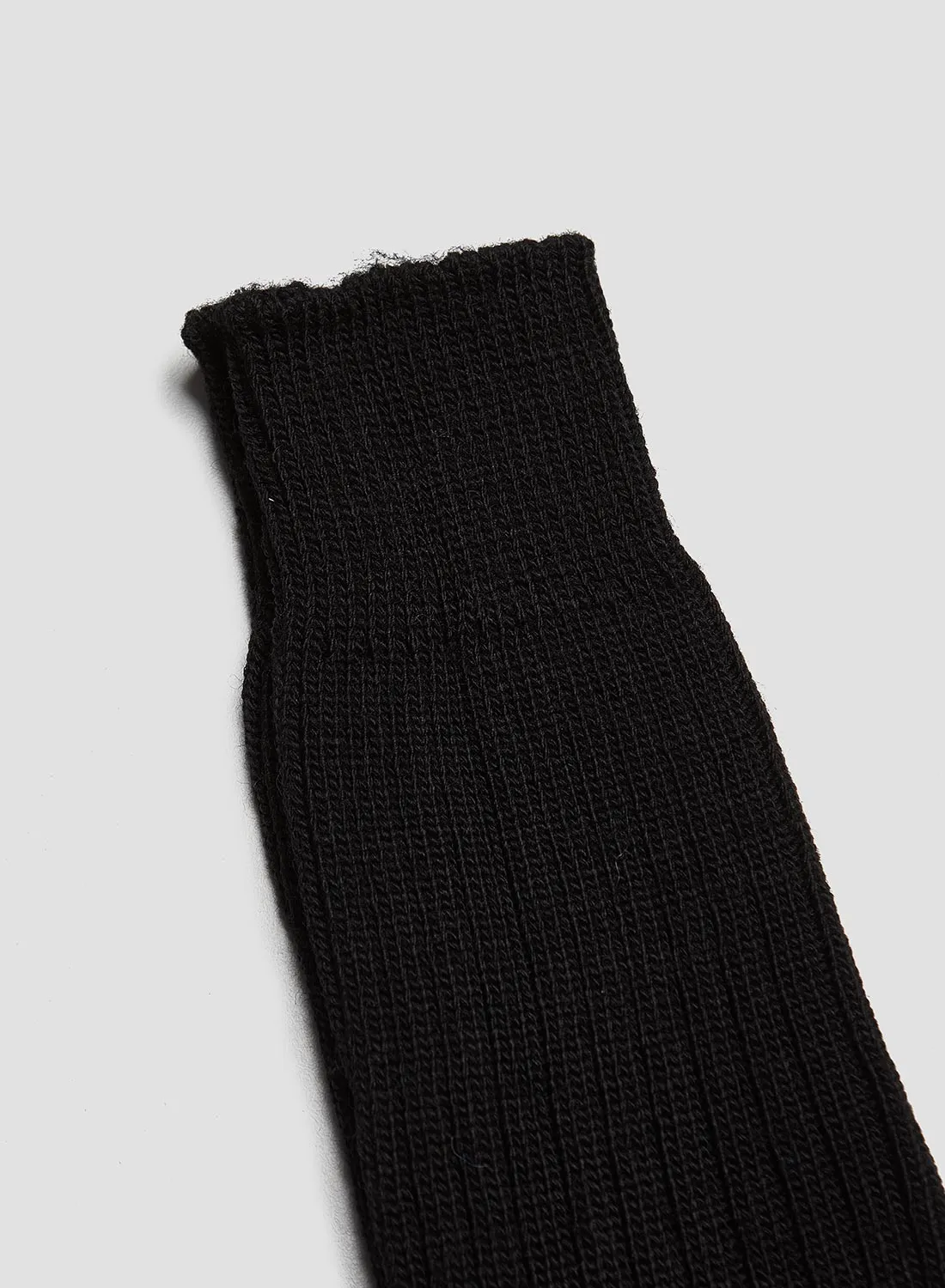 Ribbed Wool Crew Sock in Black sold by Nigel Cabourn product image thumbnail 2