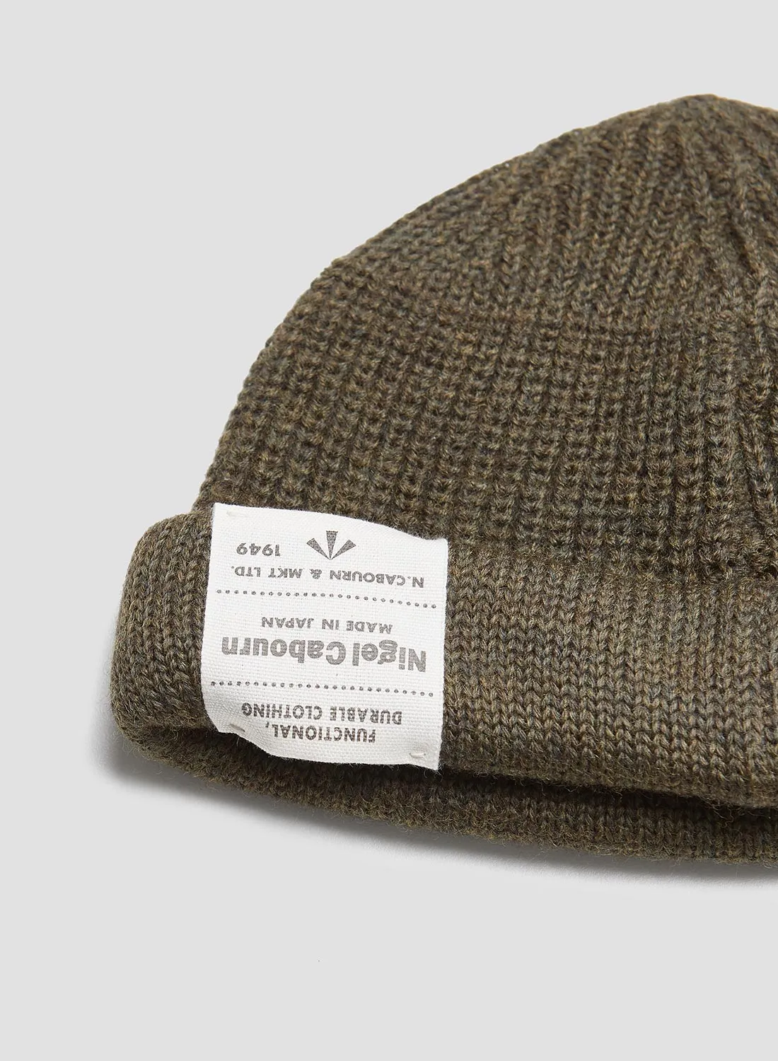 Beanie Wool in Green sold by Nigel Cabourn product image thumbnail 2