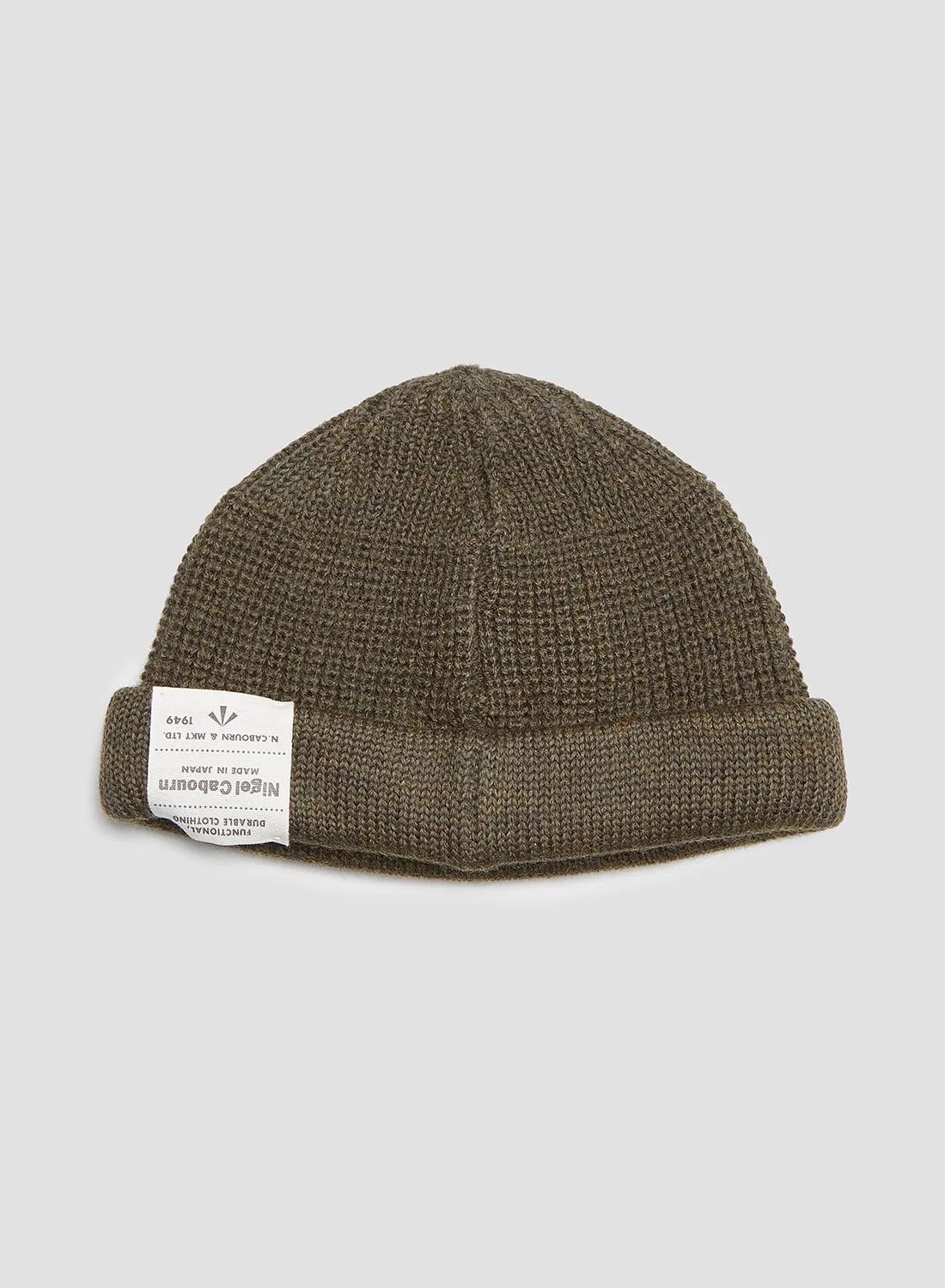 Beanie Wool in Green sold by Nigel Cabourn
