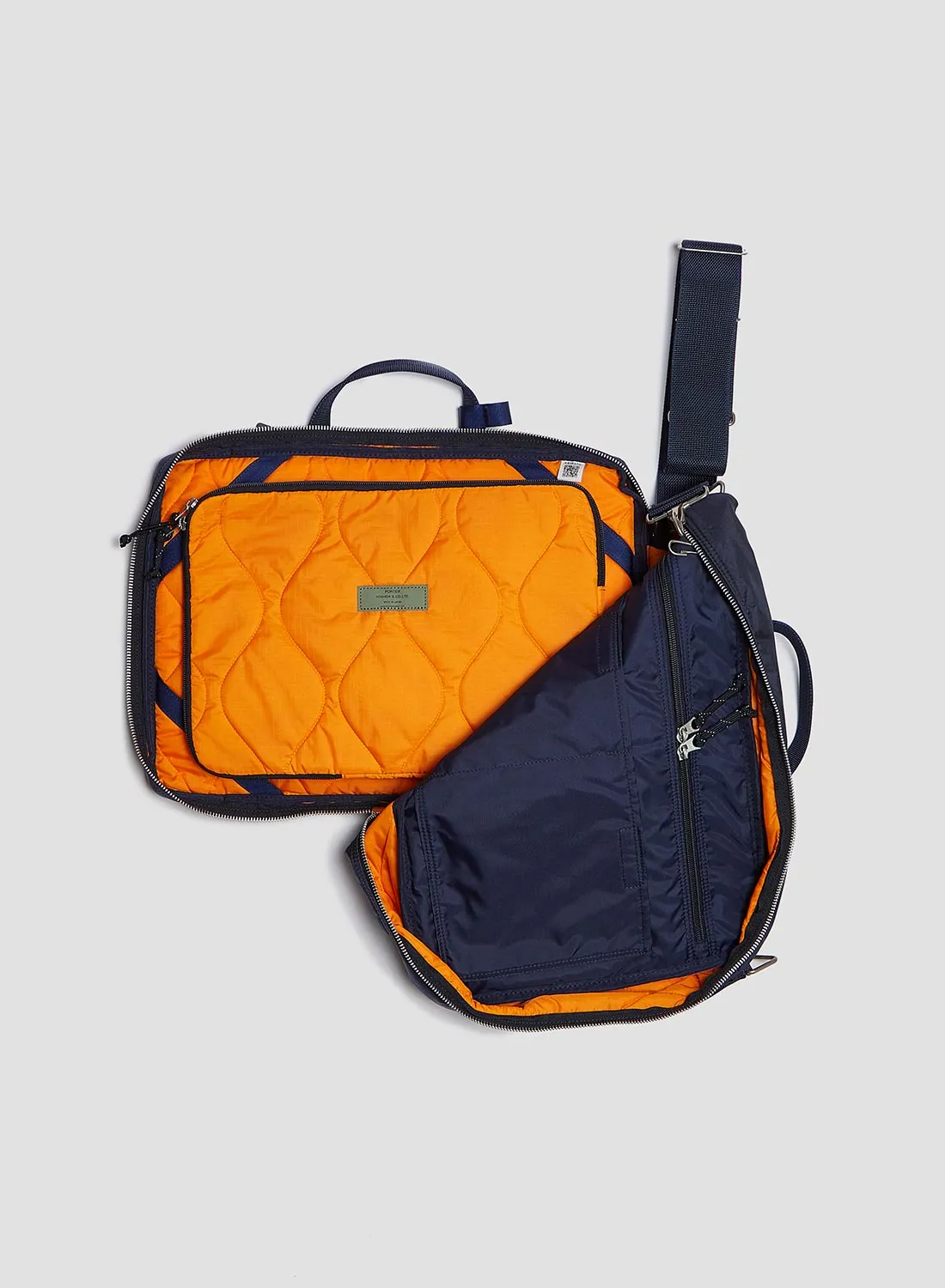 Porter-Yoshida & Co Force 3Way Briefcase in Navy sold by Nigel Cabourn product image thumbnail 5