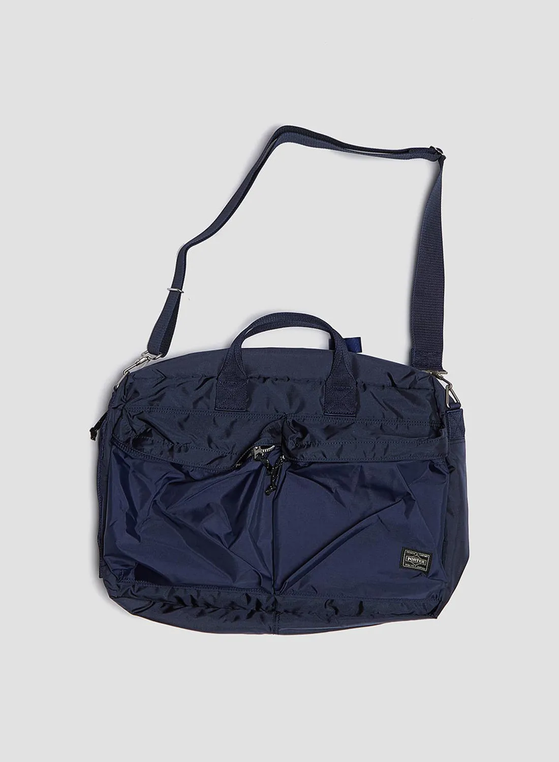 Porter-Yoshida & Co Force 3Way Briefcase in Navy sold by Nigel Cabourn