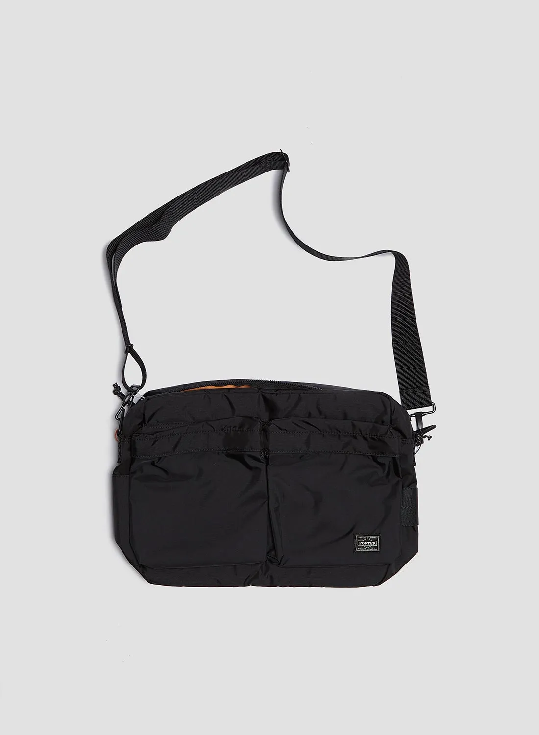 Porter-Yoshida & Co Force Shoulder Bag in Black sold by Nigel Cabourn
