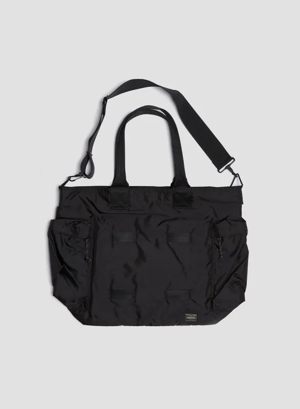 Porter-Yoshida & Co Force 2Way Tote Bag in Black sold by Nigel Cabourn