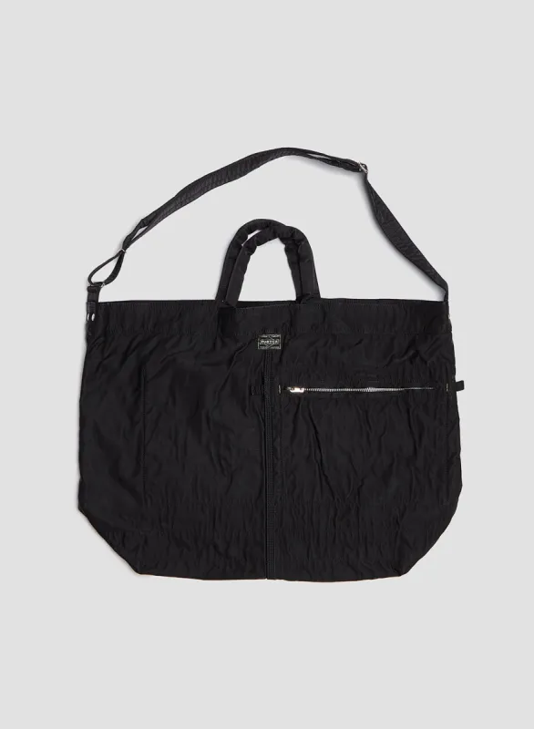 Porter-Yoshida & Co Mile Large 2Way Tote in Black sold by Nigel Cabourn
