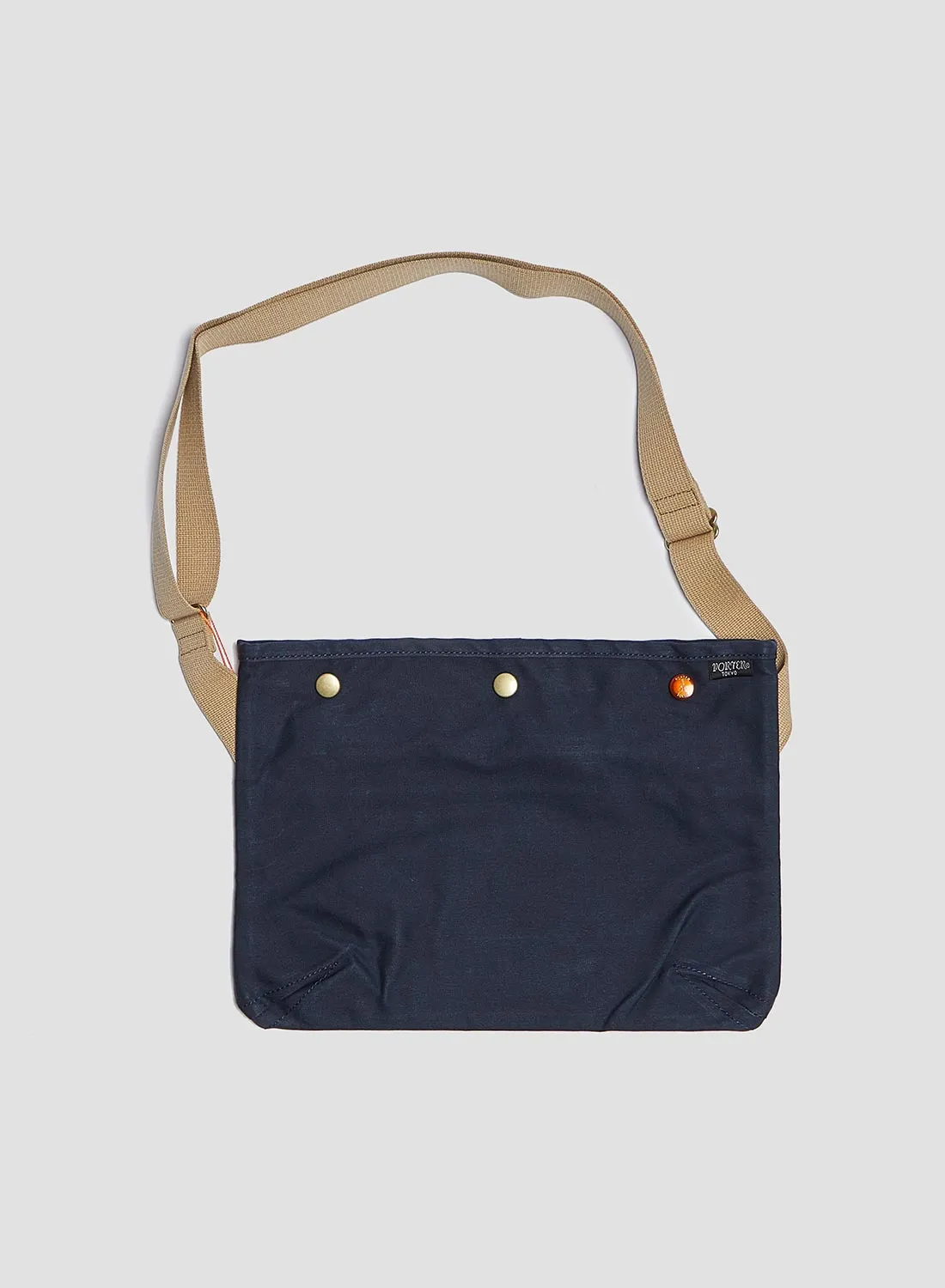 Porter-Yoshida & Co Coppi Sacoche in Navy sold by Nigel Cabourn