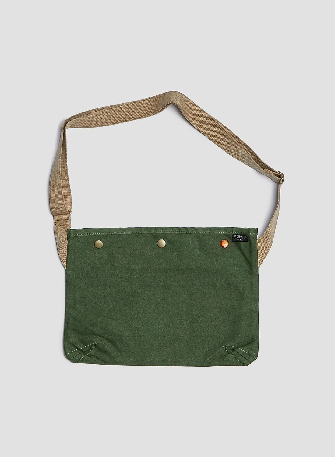 Porter-Yoshida & Co Coppi Sacoche in Green sold by Nigel Cabourn