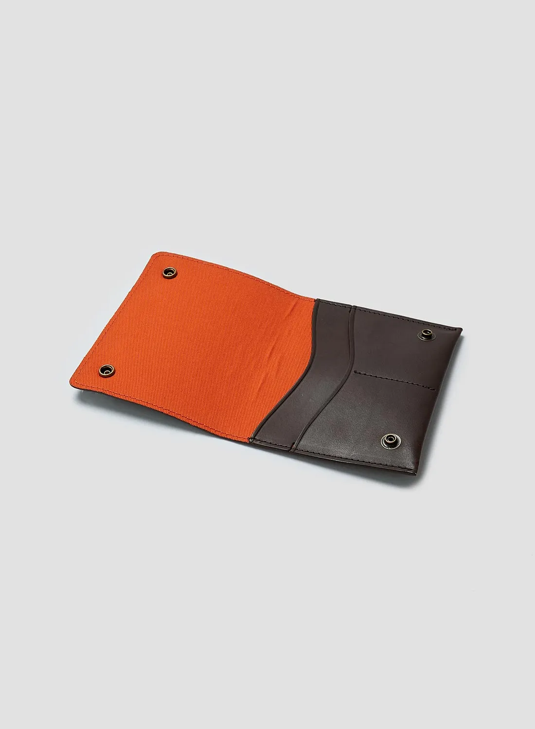 Passport Cover & Luggage Tag Leather Set in Dark Brown sold by Nigel Cabourn product image thumbnail 3