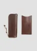 Pencil Case & Glasses Case Leather Set in Dark Brown sold by Nigel Cabourn