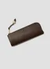 Pencil Case & Glasses Case Leather Set in Dark Brown sold by Nigel Cabourn
