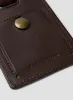 Leather Luggage Tag in Dark Brown sold by Nigel Cabourn