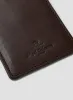 Leather Luggage Tag in Dark Brown sold by Nigel Cabourn