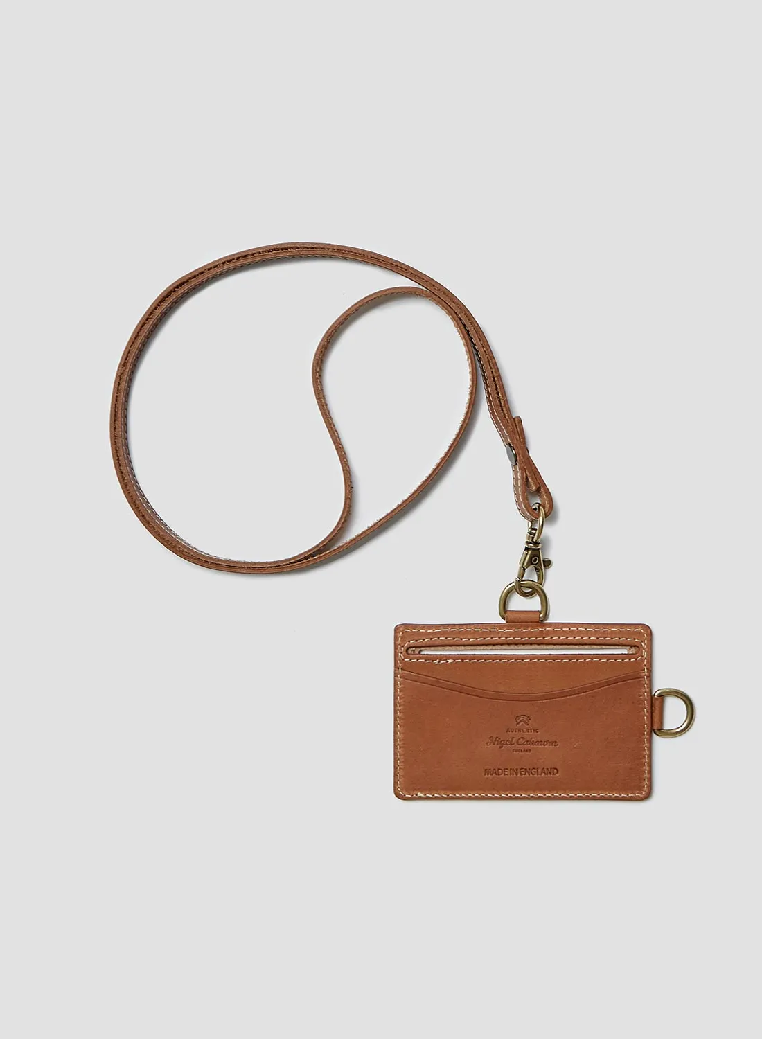 Leather Lanyard in Tan sold by Nigel Cabourn