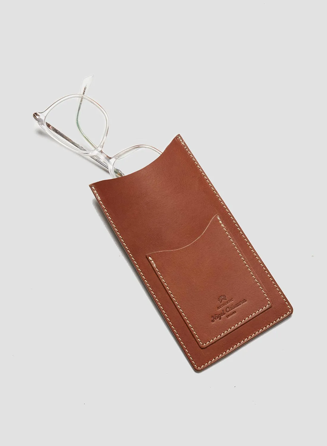 Leather Glasses Case in Tan sold by Nigel Cabourn product image thumbnail 2