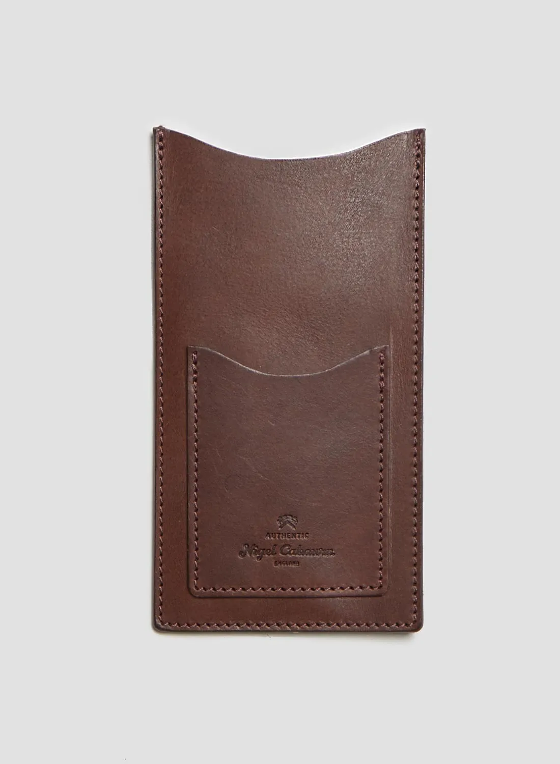 Leather Glasses Case in Dark Brown sold by Nigel Cabourn product image thumbnail 3