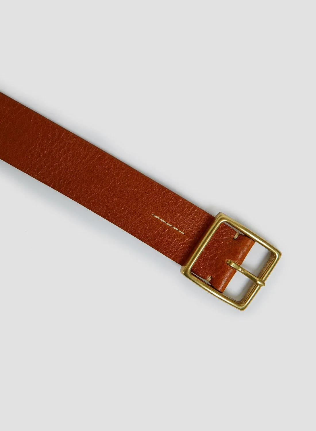 Window Buckle Belt In Tan Leather sold by Nigel Cabourn product image thumbnail 2