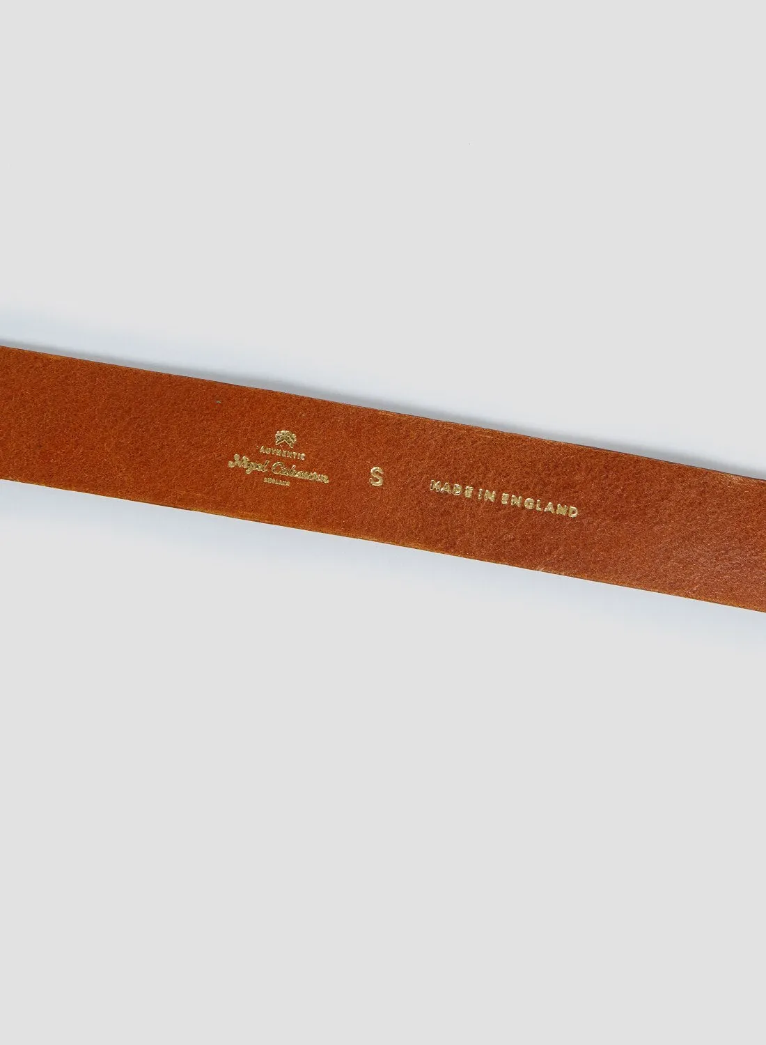 Window Buckle Belt In Tan Leather sold by Nigel Cabourn product image thumbnail 3