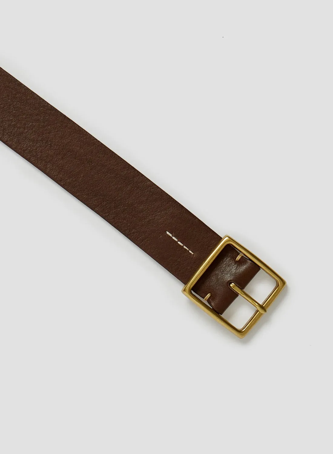 Window Buckle Belt In Brown Leather sold by Nigel Cabourn product image thumbnail 2