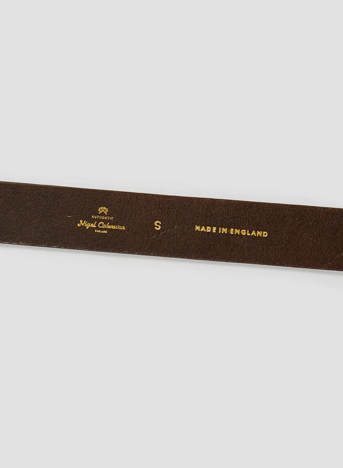 Window Buckle Belt In Brown Leather sold by Nigel Cabourn product image thumbnail 3