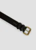 Double Keeper Belt in Black Leather sold by Nigel Cabourn